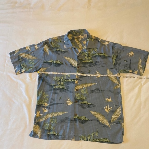 Brigata-100% Silk- Men's Hawaiian Button up shirt-Short sleeve-Size Large - Picture 3 of 7